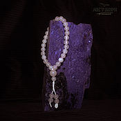 Фен-шуй и эзотерика handmade. Livemaster - original item Buddhist rosary made of rose quartz and agate, 27 beads (8 mm). Handmade.