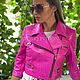 Pink Python Leather Jacket Barbie Pink Rubber. Outerwear Jackets. exotiqpython. My Livemaster. Фото №6