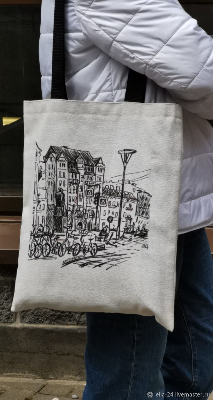 Сумка-шоппер: Владимирская площадь в интернет-магазине Ярмарка Мастеров ...