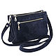 Crossbody Bag Double Suede Blue with Shoulder Strap Clutch, Crossbody bag, Moscow,  Фото №1