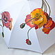 Umbrella with painted Red Poppies painted umbrella drawing flowers. Umbrellas. UmbrellaFineArt. My Livemaster. Фото №5