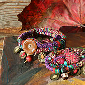 Украшения handmade. Livemaster - original item Jewelry sets: Boho tapestry cord 