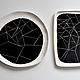 Заказать Белая тарелка с черным абстрактным узором минимализм. ignata ceramics. Ярмарка Мастеров. . Тарелки Фото №3