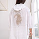 Order White Linen Anorak with Horse Embroidery. NATALINI. Livemaster. . Blouses Фото №3