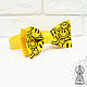 Галстук бабочка Smile / бабочка-галстук желтые смайлики. Галстуки. Галстуки-бабочки, эко товары YAKUT. Интернет-магазин Ярмарка Мастеров.  Фото №2