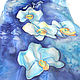 Scarf silk 'Orchids' - batik. Scarves. studiya. Online shopping on My Livemaster.  Фото №2
