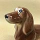 Dachshund long-haired porcelain figurine. Figurines. Veselyj farfor. Online shopping on My Livemaster.  Фото №2