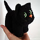Order black cat (toy from felt). handmade toys by Mari (handmademari). Livemaster. . Stuffed Toys Фото №3