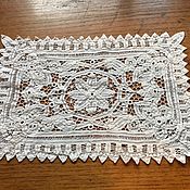 Винтаж handmade. Livemaster - original item Vintage floral pattern napkin, Battenberg lace, Belgium. Handmade.