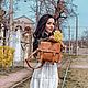 Кожаная сумочка "Хэйзи" в рыжем цвете, Классическая сумка, Гатчина,  Фото №1