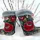 Order Boots women 'the Night before Christmas '. wool gifts. Livemaster. . Felt boots Фото №3