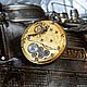 Заказать Значки стимпанк "Clock Mechanism Gold". Alxanderrusanov. Ярмарка Мастеров. . Значок Фото №3