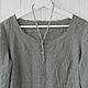 Order Blouse with open edges made of gray linen. LINEN & SILVER ( LEN i SEREBRO ). Livemaster. . Blouses Фото №3