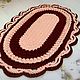 Order Oval rug crochet 'pink Bordeaux'. knitted handmade rugs (kovrik-makrame). Livemaster. . Carpets Фото №3
