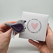 Украшения handmade. Livemaster - original item Textile brooch bird. gift for girls.. Handmade.