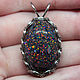 Dragon Egg. Pendant with lab opal. Black opals in resin. Pendant. Mosaic Opal (mosaicopal). My Livemaster. Фото №4
