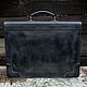 Leather briefcase in business fashion style.Howard. Brief case. Labour. My Livemaster. Фото №5