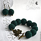 The set of threads the Bracelet and Earrings in 'Emerald', Jewelry Sets, Shatura,  Фото №1