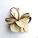 Hair clip machine hair from the skin `Make-Up` Nude powder taup. Reliable beautiful machine hair clip flower for hair. The author's original three-dimensional flower decoration on the head, on hair Gi