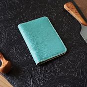 Сумки и аксессуары handmade. Livemaster - original item Passport cover made of mint grey leather. Handmade.