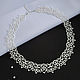 Wedding openwork white boho necklace, handmade lace. Necklace. moonlace. Online shopping on My Livemaster.  Фото №2