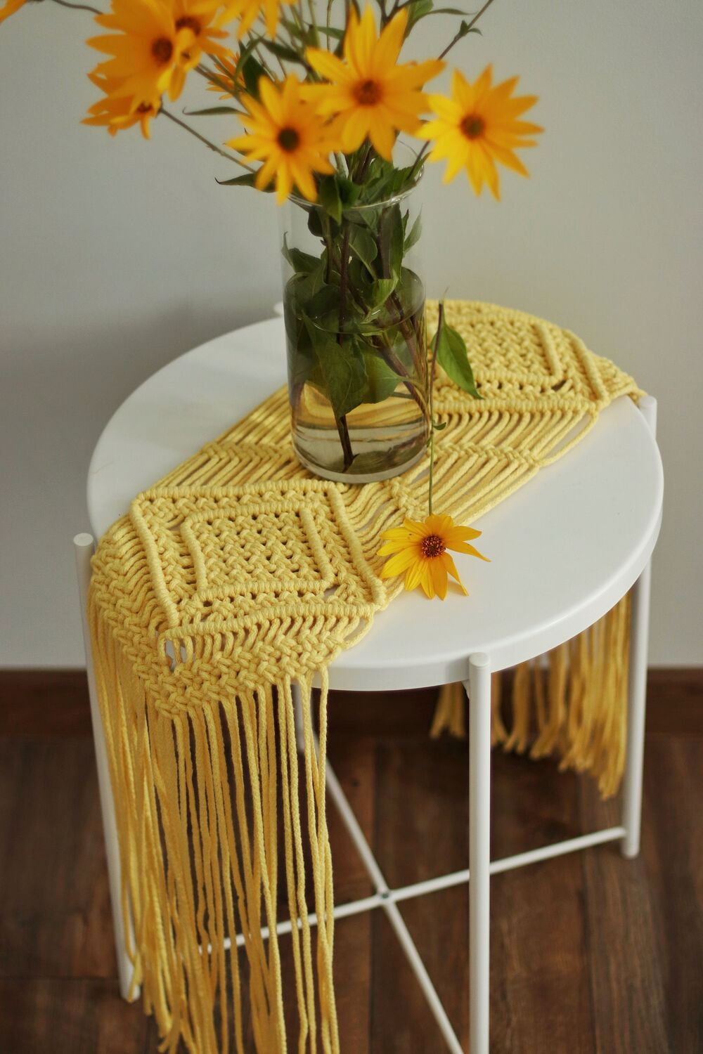 Дорожка на стол в технике макраме скатерть в интернет-магазине на ...