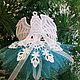 Christmas angel in mint, Christmas decorations, Samara,  Фото №1