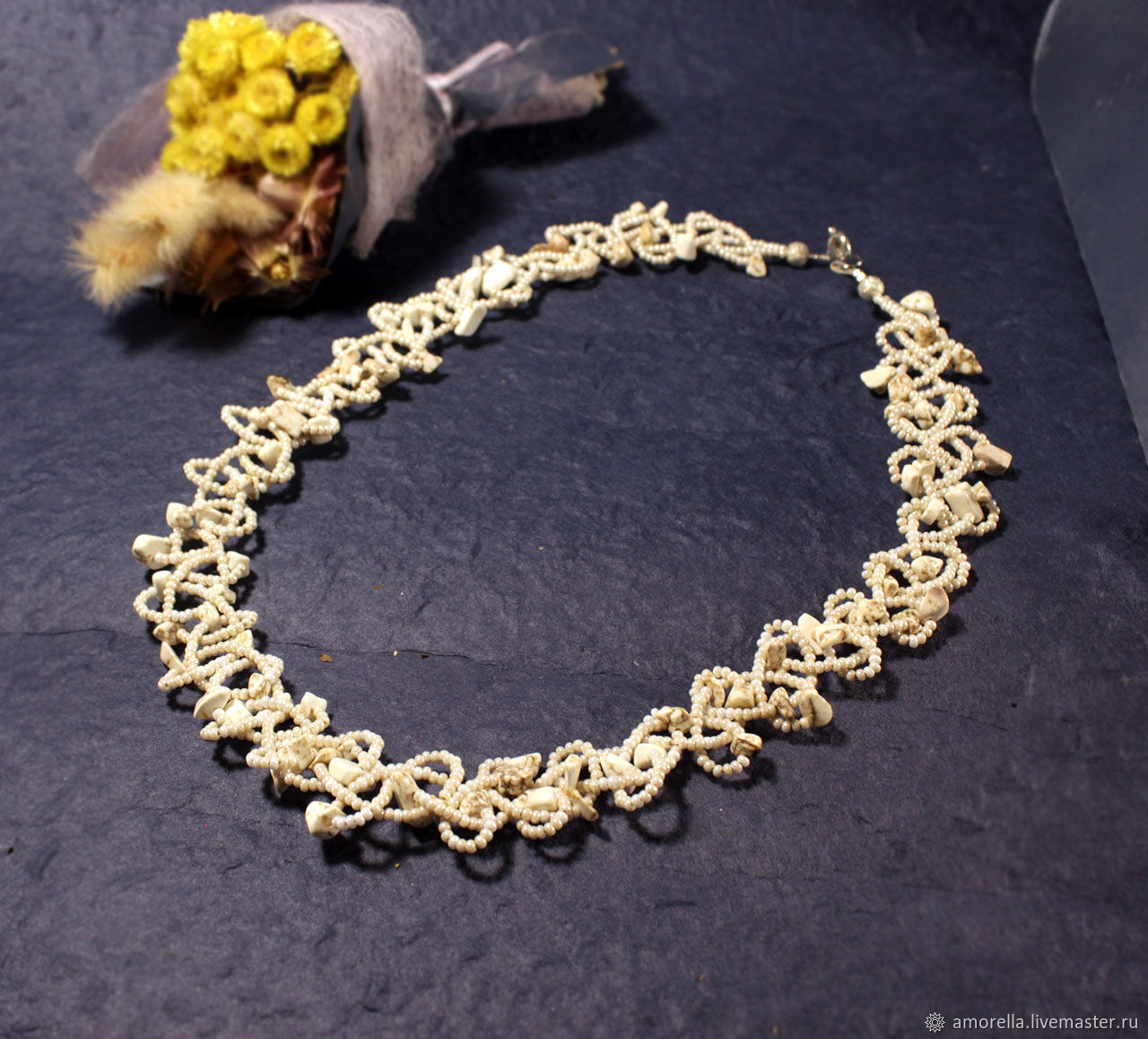 Unusual necklace 'Vanilla' gift for a woman, jewelry, Necklace, Tver,  Фото №1