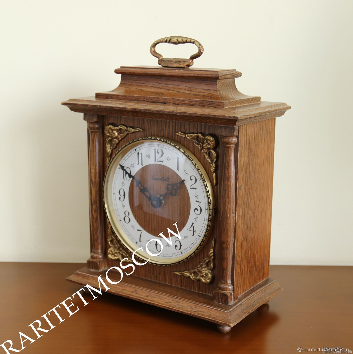 Винтаж: Часы каминные ангел дуб латунь бронза Hermle Германия 3 купить ...