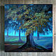 Painting 'Old oak' oil on canvas 40h40 cm, Pictures, Moscow,  Фото №1
