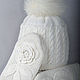 White knitted hat with pompom. Caps. Svetlana Dementieva. Online shopping on My Livemaster.  Фото №2