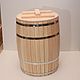 Wooden water barrel 100 liters. A barrel for a bath. Art.17037. Saunas and baths. SiberianBirchBark (lukoshko70). Online shopping on My Livemaster.  Фото №2