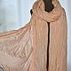 Stole Silk Peach Women's long Wide hijab sheila. Wraps. Silk scarves gift for Womans. My Livemaster. Фото №4
