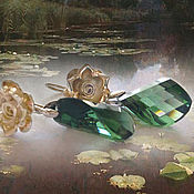 "Совершенство розы" серьги барочный жемчуг суфле, серебро 925