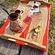 Поднос-река из массива дуба и эпоксидной смолы, Кухонные наборы, Псков,  Фото №1