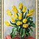 Sunny tulips. Oil on canvas. Pictures. Tatiana Chepkasova. My Livemaster. Фото №4
