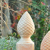 Дача и сад handmade. Livemaster - original item Cone on a column 40cm concrete Garden Decor Provence. Handmade.