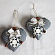 Christmas tree toy-heart Delicate in a blue square, Christmas decorations, Moscow,  Фото №1