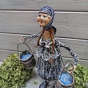 Кукла интерьерная,текстильная, коллекционная  "Гном Ермолай"
