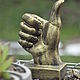 Statuette Like gesture of social networks made of concrete a gift to a blogger award. Figurines. Decor concrete Azov Garden. My Livemaster. Фото №5