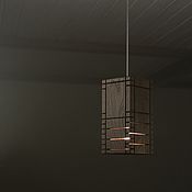 Квадратный деревянный подвесной светильник: Plafond