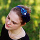 Повязка на голову из бисера синяя " Сапфира", Hair Decoration, Mytishchi,  Фото №1