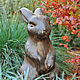 Статуэтка Кролик из бетона под чугун садовый декор. Статуэтки. A Z O V   G A R D E N. Ярмарка Мастеров.  Фото №6