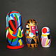 Matryoshka Russian avant-garde triple, Dolls1, St. Petersburg,  Фото №1