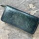 Сова кошелек на молнии из натуральной кожи зеленый женский. Кошельки. Iron Arm Leatherworks (Екатерина). Ярмарка Мастеров.  Фото №5