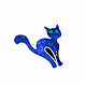 Brooch Cat. Handmade Lapis Lazuli Brooch. Brooches. ARIEL - MOSAIC. Online shopping on My Livemaster.  Фото №2