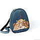 Backpack denim female Like a cat and a dog. Backpacks. Handmade shop. Online shopping on My Livemaster.  Фото №2