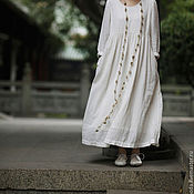 Одежда handmade. Livemaster - original item dresses: Dress in the style boho - len. Handmade.