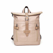 Сумки и аксессуары handmade. Livemaster - original item Backpacks: Women`s leather Beige Pastille Backpack Mod.P31r-951. Handmade.