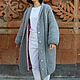 Coat: Knitted Lined Coat Grey with Pink. Coats. CUTE-KNIT by Nata Onipchenko. My Livemaster. Фото №4